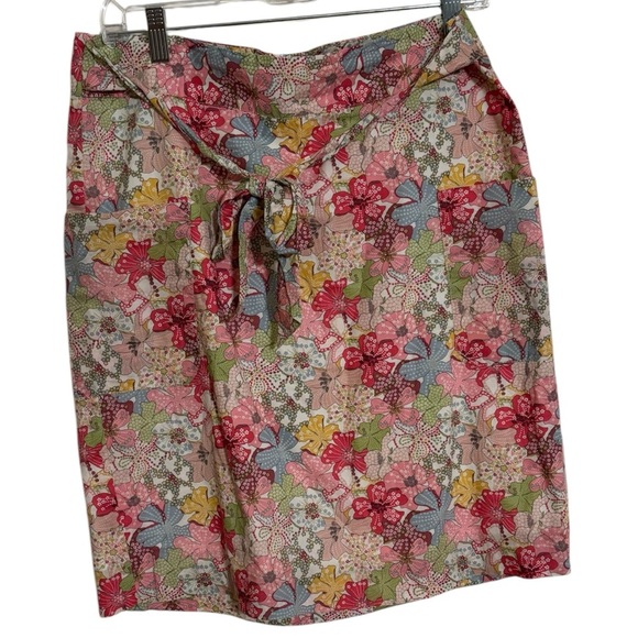 Floral Print Skirt with Tie Waist Size 10 - Picture 2 of 9